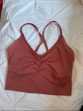 Gymshark Women's Terracotta Ruched Crossback Sports Bra